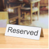 Olympia Brushed Steel Reserved Table Sign (10 Pack)