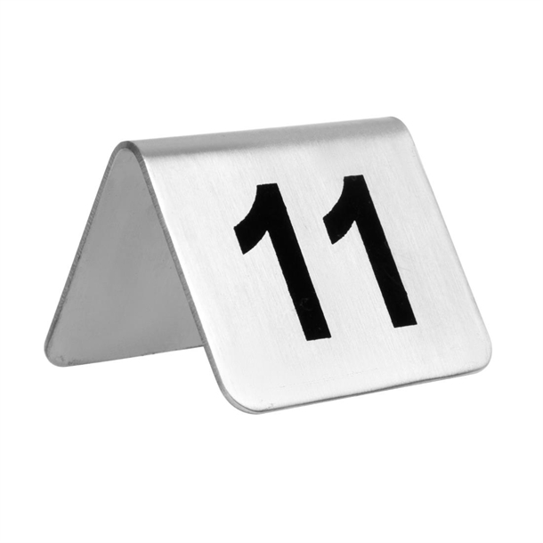 Olympia Stainless Steel Table Numbers 11-20 (10 Pack) Olympia Stainless Steel Table Numbers 11-20 (10 Pack)