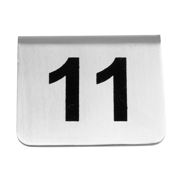 Olympia Stainless Steel Table Numbers 11-20 (10 Pack) Olympia Stainless Steel Table Numbers 11-20 (10 Pack)