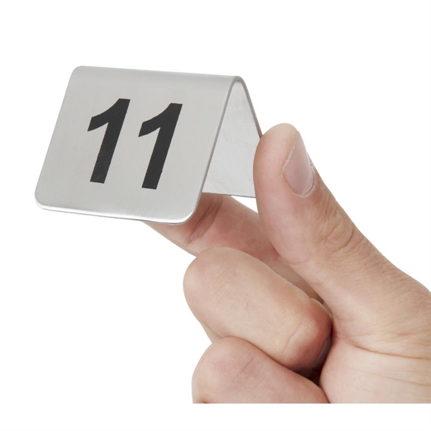 Olympia Stainless Steel Table Numbers 11-20 (10 Pack) Olympia Stainless Steel Table Numbers 11-20 (10 Pack)