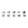 Olympia Stainless Steel Table Numbers 11-20 (10 Pack) Olympia Stainless Steel Table Numbers 11-20 (10 Pack)