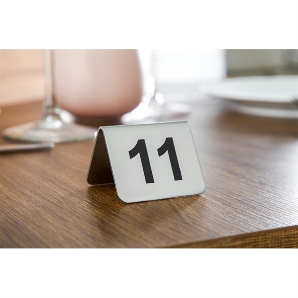 Olympia Stainless Steel Table Numbers 11-20 (10 Pack) Olympia Stainless Steel Table Numbers 11-20 (10 Pack)