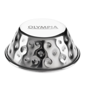 Olympia Hammered Stainless Steel Sauce Cups 45ml (12 Pack)