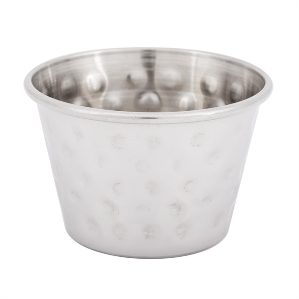 Olympia Hammered Stainless Steel Sauce Cups 70ml (12 Pack) Olympia Hammered Stainless Steel Sauce Cups 70ml (12 Pack)