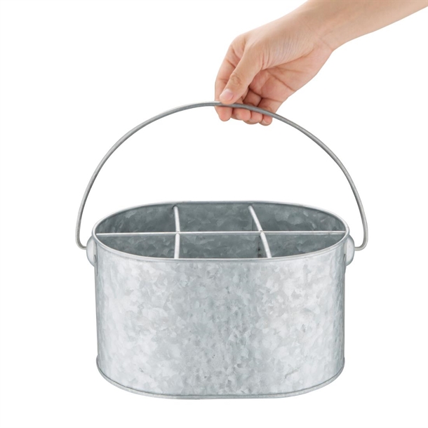 Olympia Galvanised Table Tidy - 135(H)x240(W)x175(D)mm
