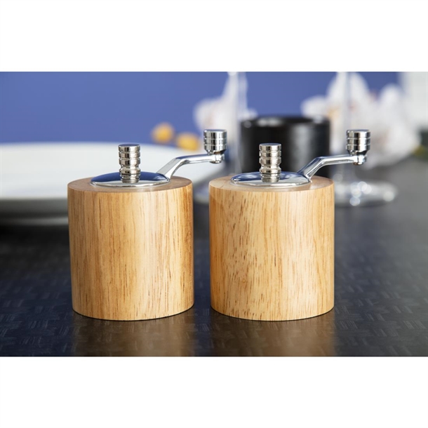 Olympia Bamboo Salt & Pepper Mill Grinder Set Olympia Bamboo Salt & Pepper Mill Grinder Set