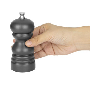 Olympia Salt Or Pepper Grinder Grey Hevea Wood - 125mm