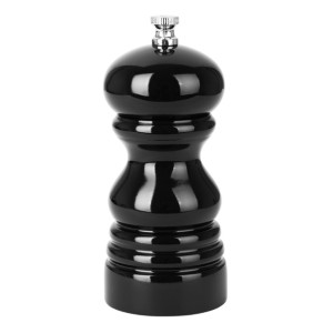 Olympia Salt Or Pepper Grinder Black Hevea Wood - 125mm