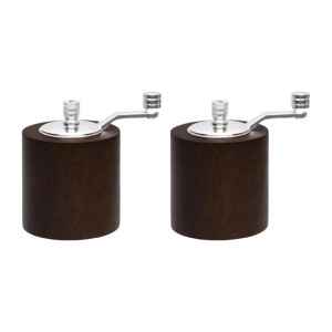 Olympia Dark Wood Salt & Pepper Mill Grinder Set