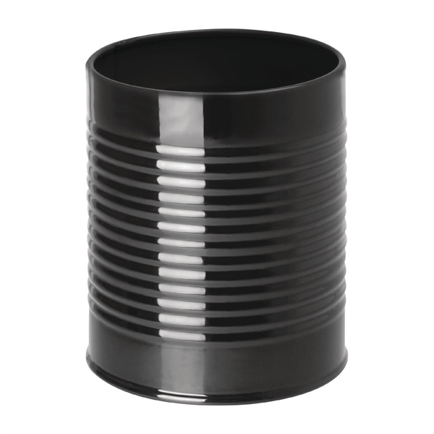 Olympia Tin Can Table Tidy Black - 110(H)x90(W)mm Olympia Tin Can Table Tidy Black - 110(H)x90(W)mm