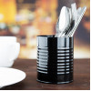 Olympia Tin Can Table Tidy Black - 110(H)x90(W)mm Olympia Tin Can Table Tidy Black - 110(H)x90(W)mm