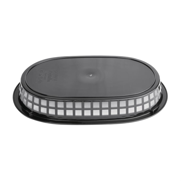 Olympia Oval Polypropylene Food Basket Black (6 Pack) Olympia Oval Polypropylene Food Basket Black (6 Pack)