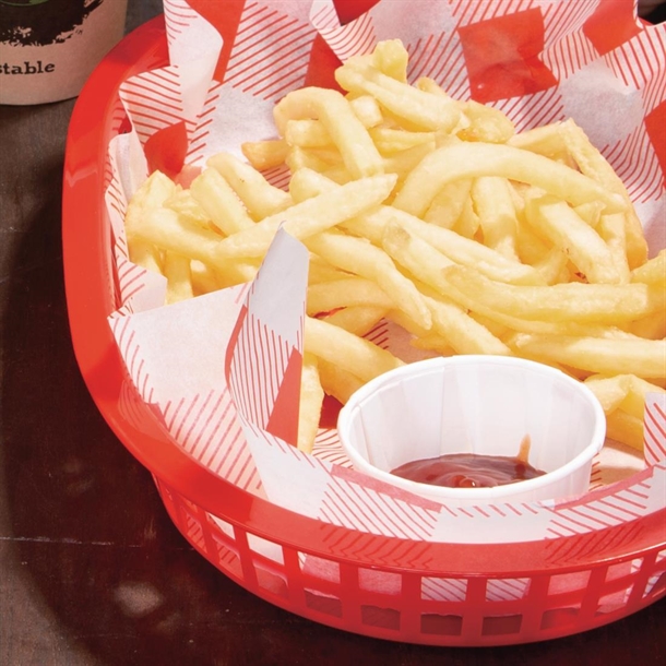 Olympia Oval Polypropylene Food Basket Red (6 Pack) Olympia Oval Polypropylene Food Basket Red (6 Pack)