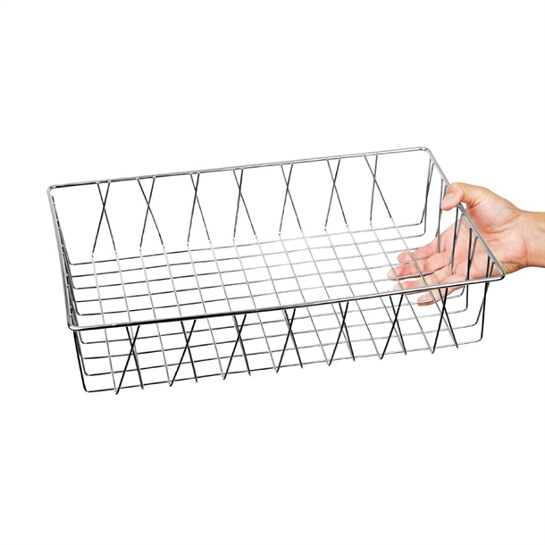 Olympia St/St Wire Display Basket 450 x 300 x 100mm Olympia St/St Wire Display Basket 450 x 300 x 100mm