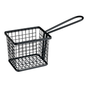 Moda Brooklyn Rectangular Food Basket Black 94mm