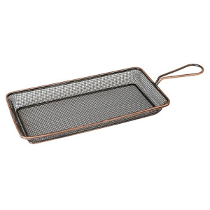 Moda Brooklyn Rectangular Food Baskets Antique Copper 260mm (6 Pack)