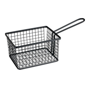 Moda Brooklyn Rectangular Food Basket Black 142mm