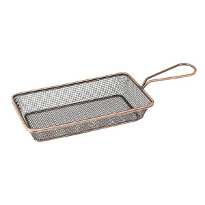 Moda Brooklyn Rectangular Food Baskets Antique Copper 190mm (6 Pack)