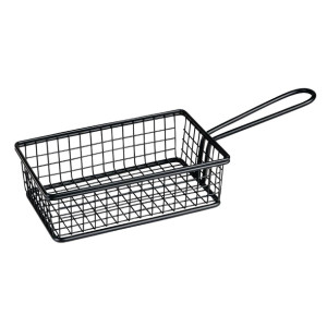 Moda Soho Rectangular Food Basket Black 160mm