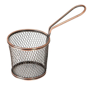 Moda Brooklyn Round Food Baskets Antique Copper 80mm (6 Pack)
