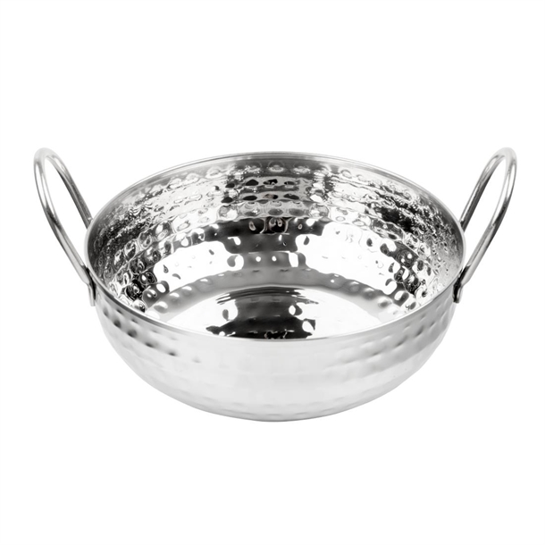Olympia Table Presentation Hammered Kadai Dish Stainless Steel 170mm Olympia Table Presentation Hammered Kadai Dish Stainless Steel 170mm