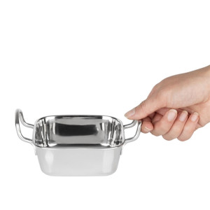 Olympia Table Presentation Square Dish Stainless Steel 115x115mm