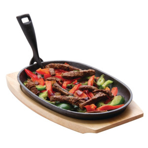 Olympia Cast-Iron Oval Sizzle Platter 280mm