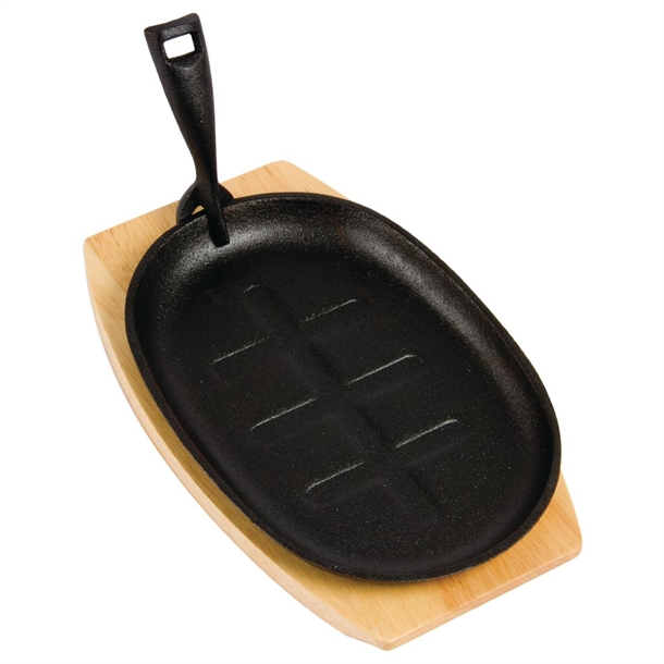 Olympia Cast-Iron Oval Sizzle Platter 280mm Olympia Cast-Iron Oval Sizzle Platter 280mm