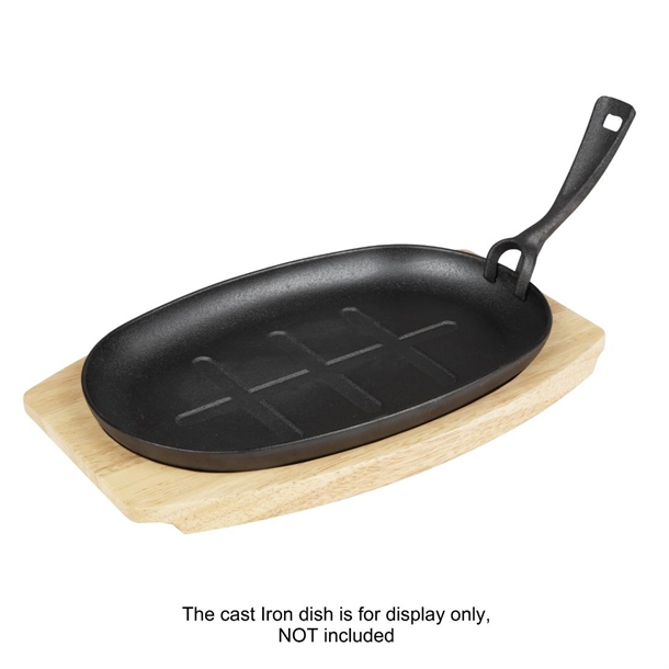 Olympia Hevea Board for Cast Iron Oval Sizzler 335x205mm (GJ557)