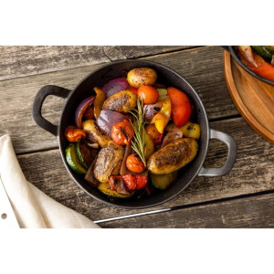 Olympia Round Cast Iron Eared Dish