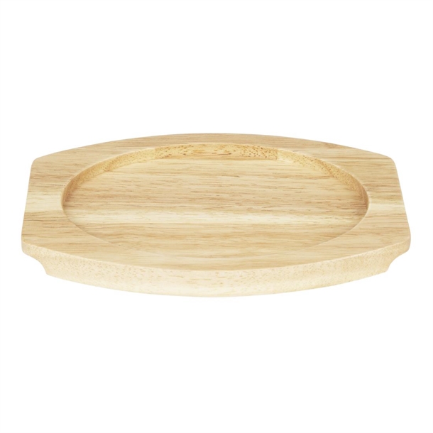 Olympia Hevea Board for Cast Iron Oval Eared Dish 260x165mm (FW817)