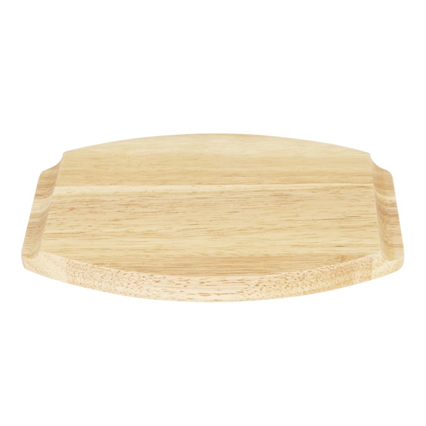Olympia Hevea Board for Cast Iron Oval Eared Dish 260x165mm (FW817)