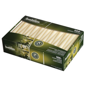 Bolsius Tapered Ivory Candles (100 Pack)