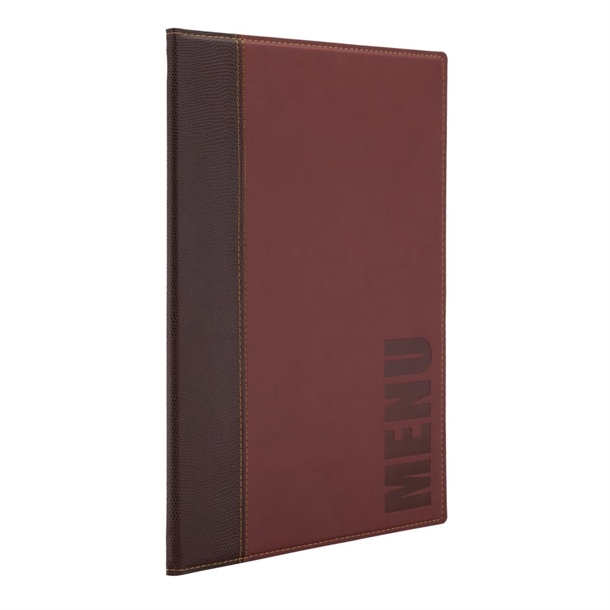 Securit Contemporary Menu Cover A4 Red