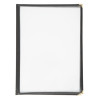 Olympia American Style Menu Cover Four Card Black A4