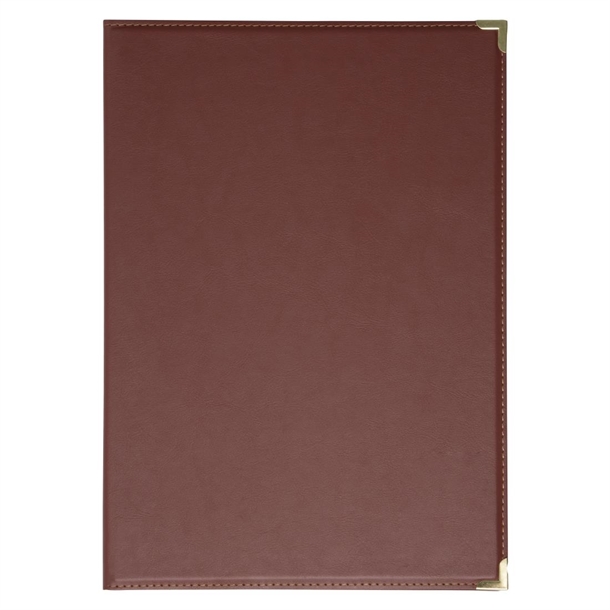 Olympia Leatherette Style Menu Cover A4 4 Card