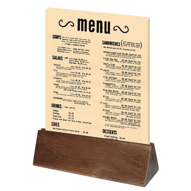 Olympia Acacia Menu Holder (10 Pack)