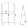 Olympia Metal Framed Footpath Board 1025 x 675mm