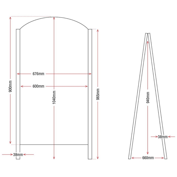 Olympia Metal Framed Footpath Board 1025 x 675mm