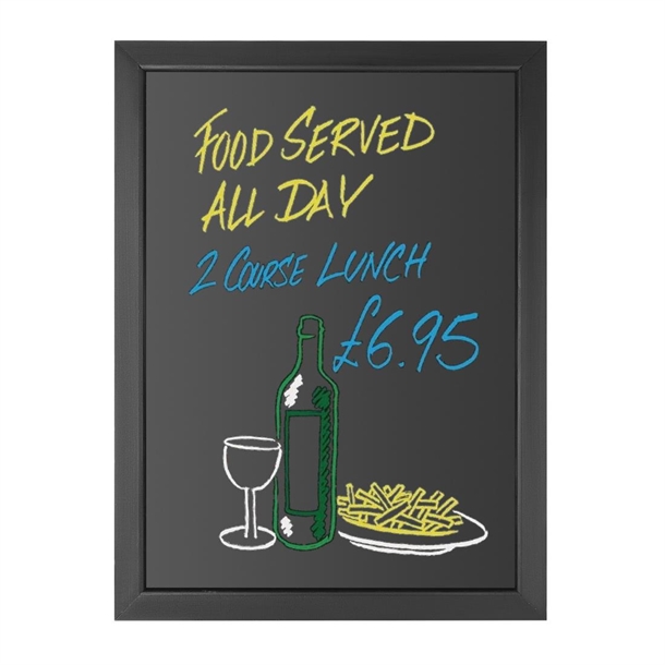 Olympia Wallboard Black Wooden Frame 600x800mm Olympia Wallboard Black Wooden Frame 600x800mm