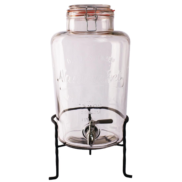Olympia Nantucket Style Drink Dispenser with Wire Stand 8.5Ltr Olympia Nantucket Style Drink Dispenser with Wire Stand 8.5Ltr