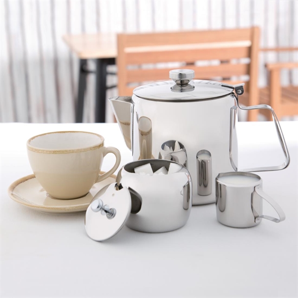 Olympia Concorde Tea Pot Stainless Steel 1.35Ltr Olympia Concorde Tea Pot Stainless Steel 1.35Ltr