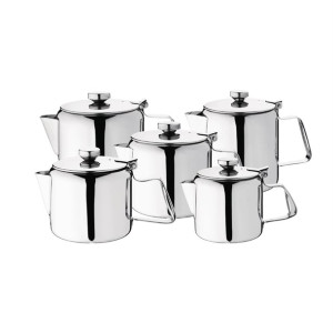 Olympia Concorde Tea Pot Stainless Steel 1.35Ltr