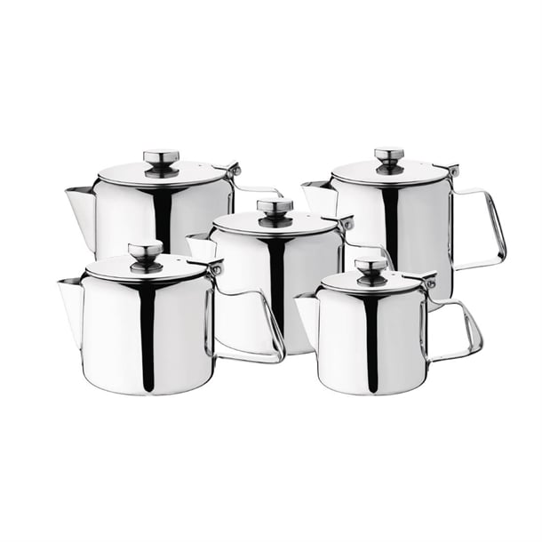 Olympia Concorde Tea Pot Stainless Steel 1.35Ltr Olympia Concorde Tea Pot Stainless Steel 1.35Ltr