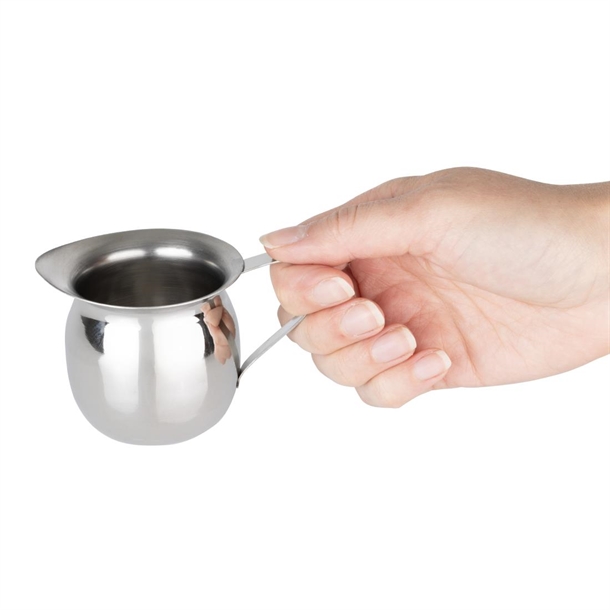 Olympia Stainless Steel Mini Milk Jug 120ml (6 Pack)