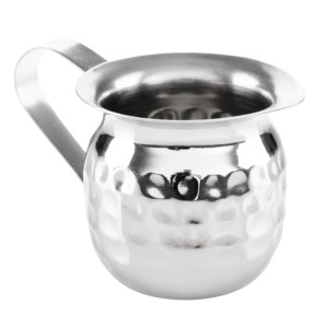 Olympia Hammered Stainless Steel Mini Milk Jug 78ml (6 Pack)