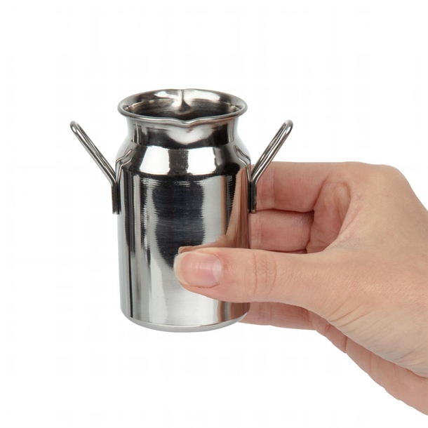 Olympia Stainless Steel Mini Milk Churn Medium 120ml Olympia Stainless Steel Mini Milk Churn Medium 120ml