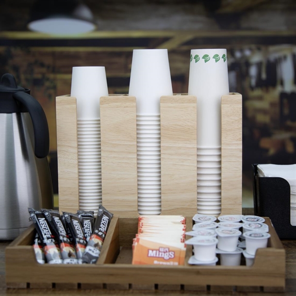 Olympia Cup Organiser Hevea Wood 340x120x240mm Olympia Cup Organiser Hevea Wood 340x120x240mm