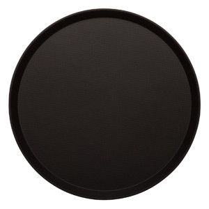 Cambro Treadlite Round Non-Slip Tray - Black - 355mm