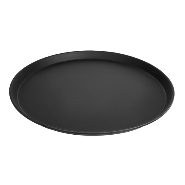 Cambro Camtread Non-Slip Round Tray - Black - 405mm